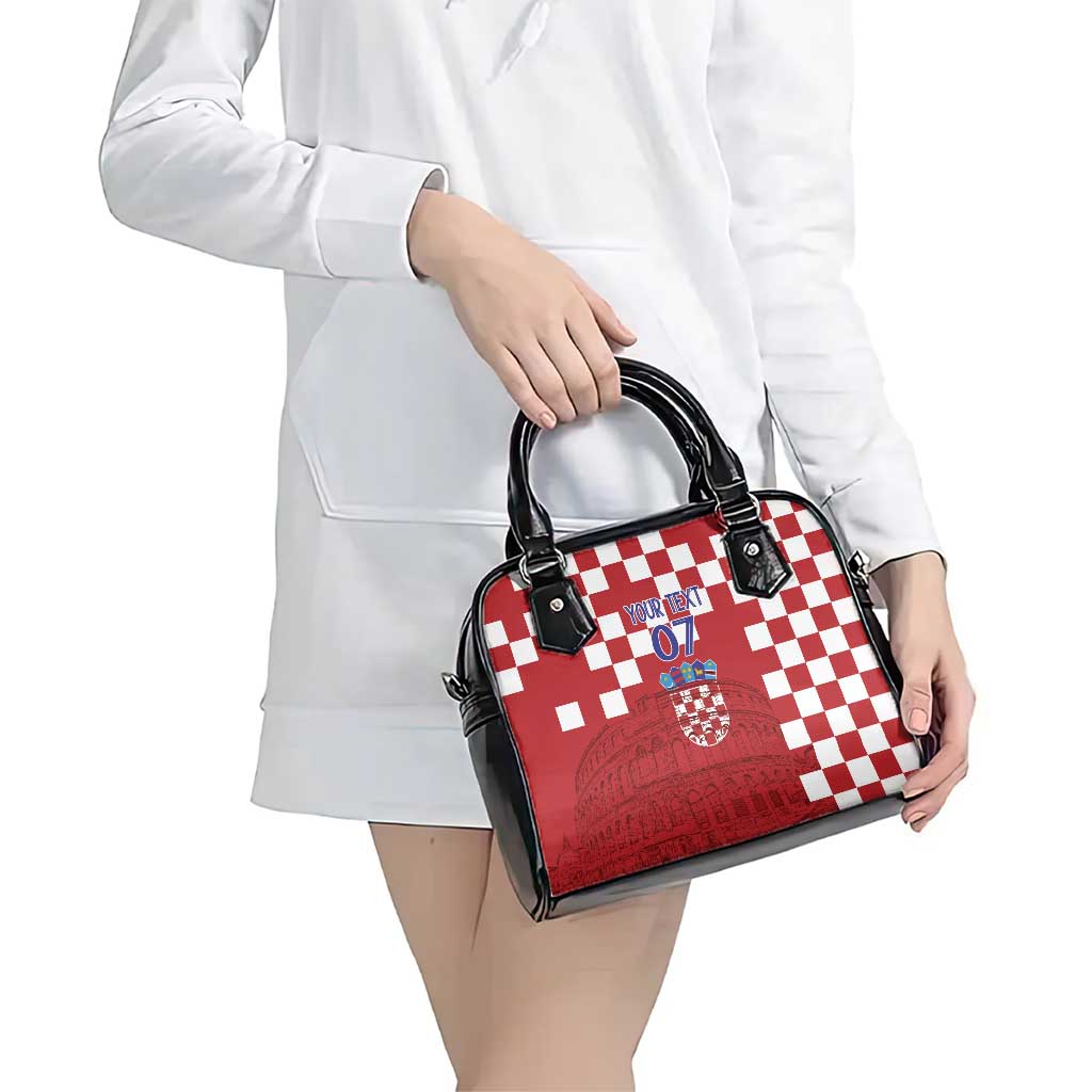 Croatia Football 2025 Custom Shoulder Handbag Red Hrvatska Kockasti - Pula Arena LT7