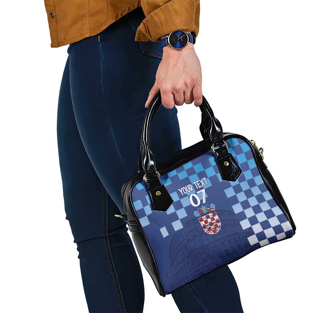 Croatia Football 2025 Custom Shoulder Handbag Blue Hrvatska Kockasti - Pula Arena LT7