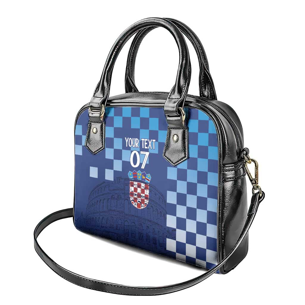Croatia Football 2025 Custom Shoulder Handbag Blue Hrvatska Kockasti - Pula Arena LT7