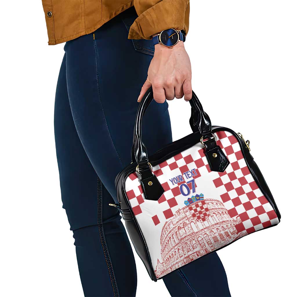 Croatia Football 2025 Custom Shoulder Handbag White Hrvatska Kockasti - Pula Arena LT7