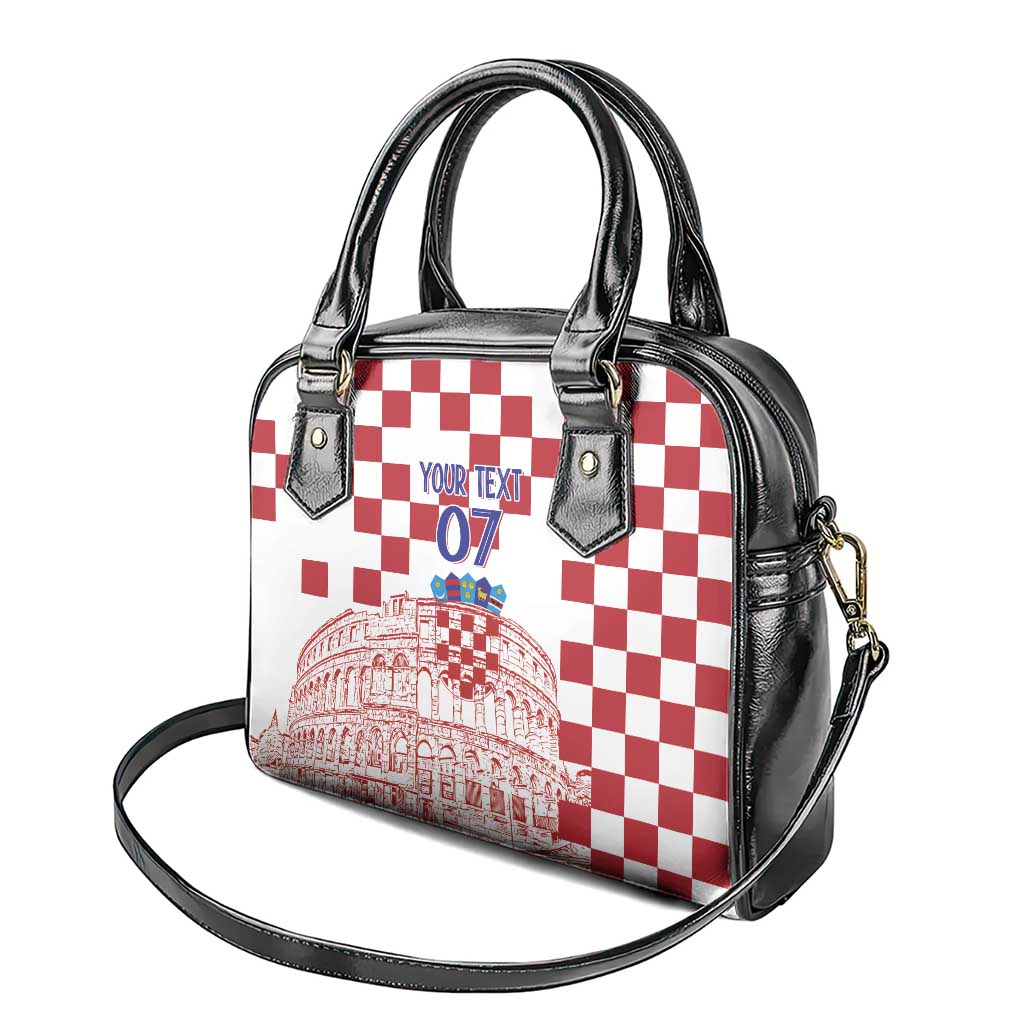Croatia Football 2025 Custom Shoulder Handbag White Hrvatska Kockasti - Pula Arena LT7