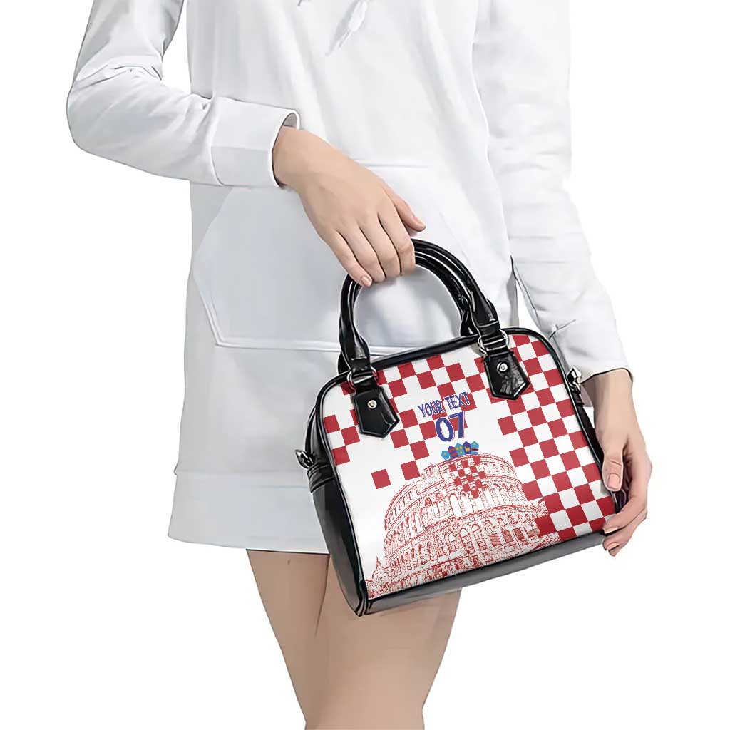 Croatia Football 2025 Custom Shoulder Handbag White Hrvatska Kockasti - Pula Arena LT7