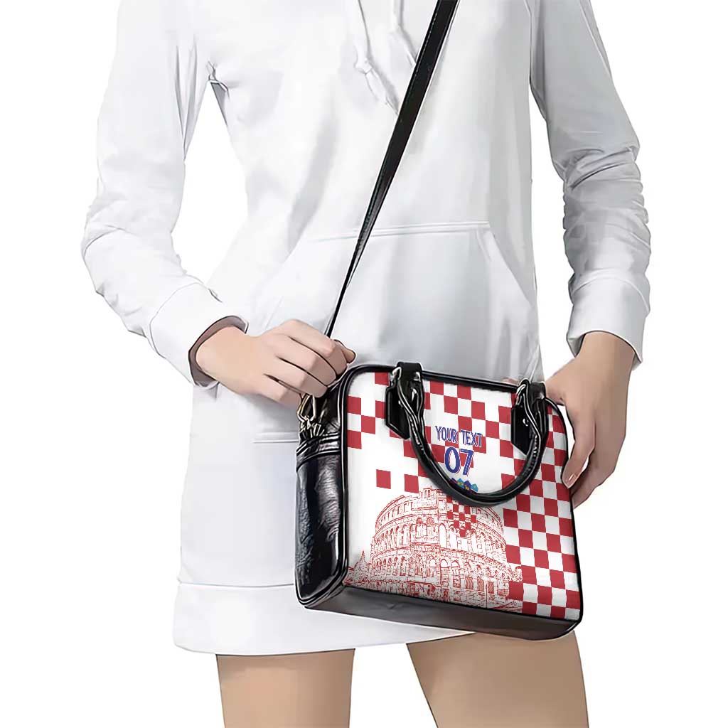 Croatia Football 2025 Custom Shoulder Handbag White Hrvatska Kockasti - Pula Arena LT7