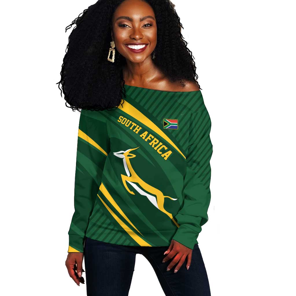 Personalized South Africa Bokke Off Shoulder Sweater Minimalism Style LT7