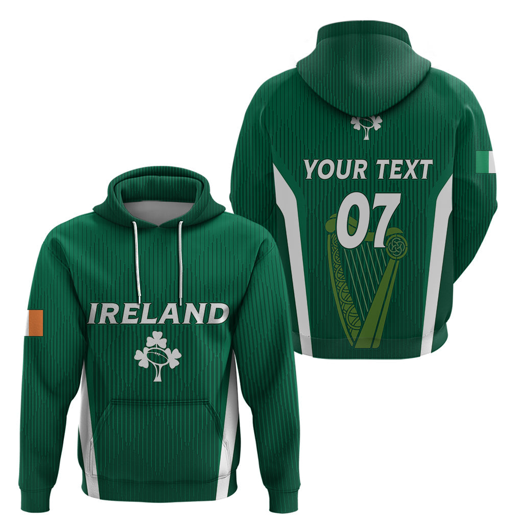 Personalised Ireland Rugby Hoodie World Cup 2023 GO Shamrocks LT7