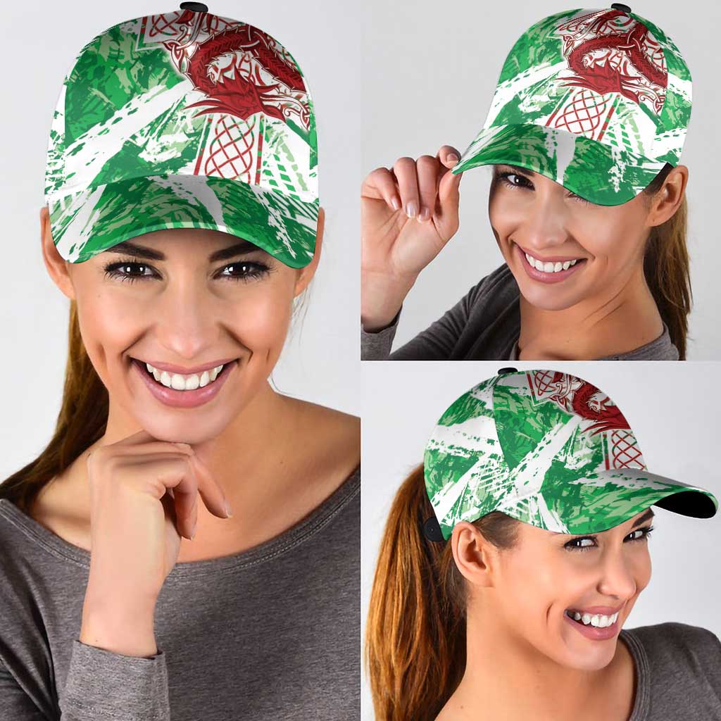 Wales Cymru Am Byth Classic Cap Celtic Dragon Triskelion LT7