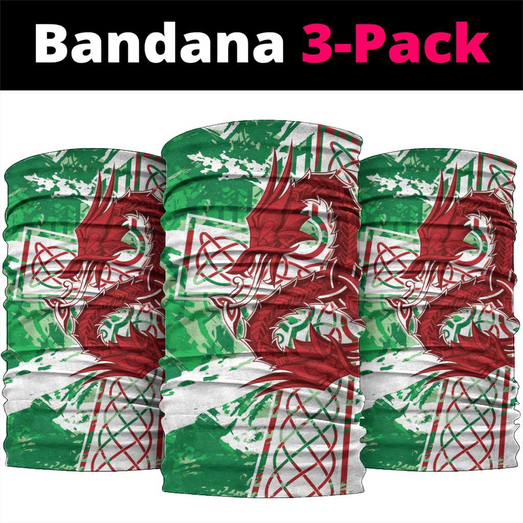 Wales Cymru Am Byth Neck Gaiter Celtic Dragon Triskelion LT7