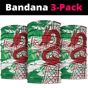 Wales Cymru Am Byth Neck Gaiter Celtic Dragon Triskelion LT7