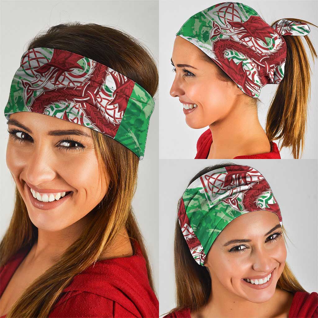 Wales Cymru Am Byth Neck Gaiter Celtic Dragon Triskelion LT7
