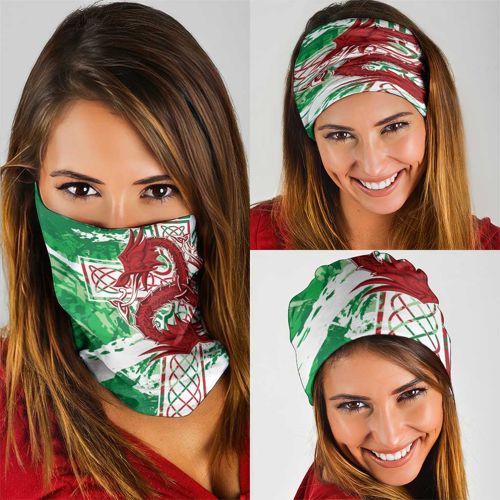 Wales Cymru Am Byth Neck Gaiter Celtic Dragon Triskelion LT7