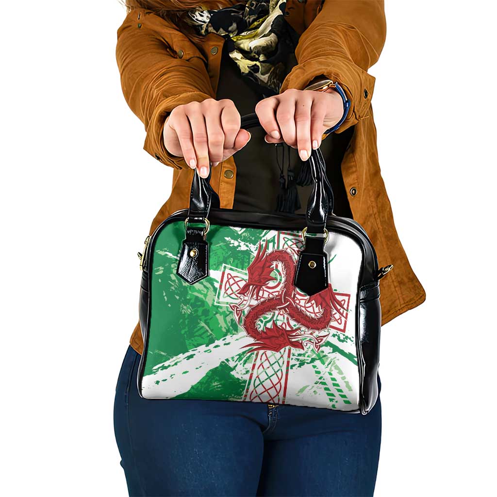 Wales Cymru Am Byth Shoulder Handbag Celtic Dragon Triskelion LT7