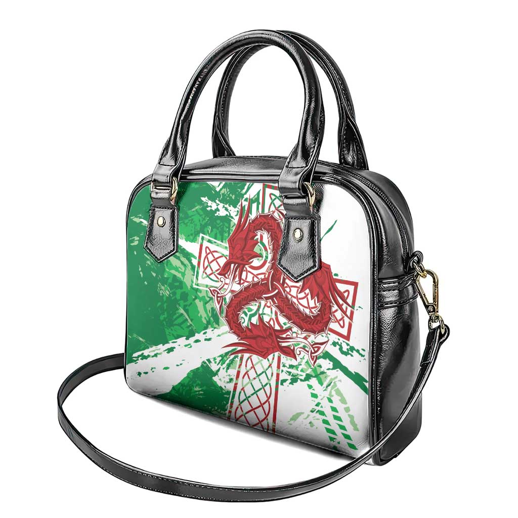 Wales Cymru Am Byth Shoulder Handbag Celtic Dragon Triskelion LT7