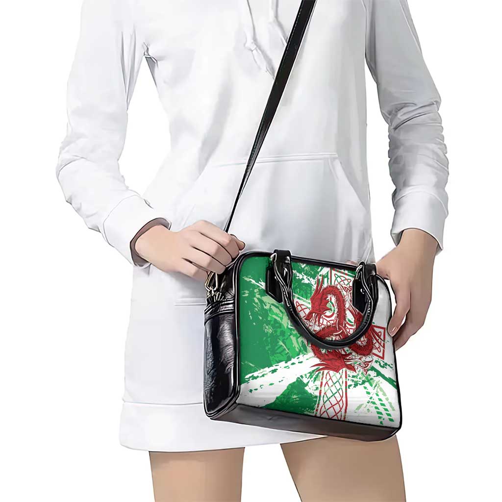 Wales Cymru Am Byth Shoulder Handbag Celtic Dragon Triskelion LT7