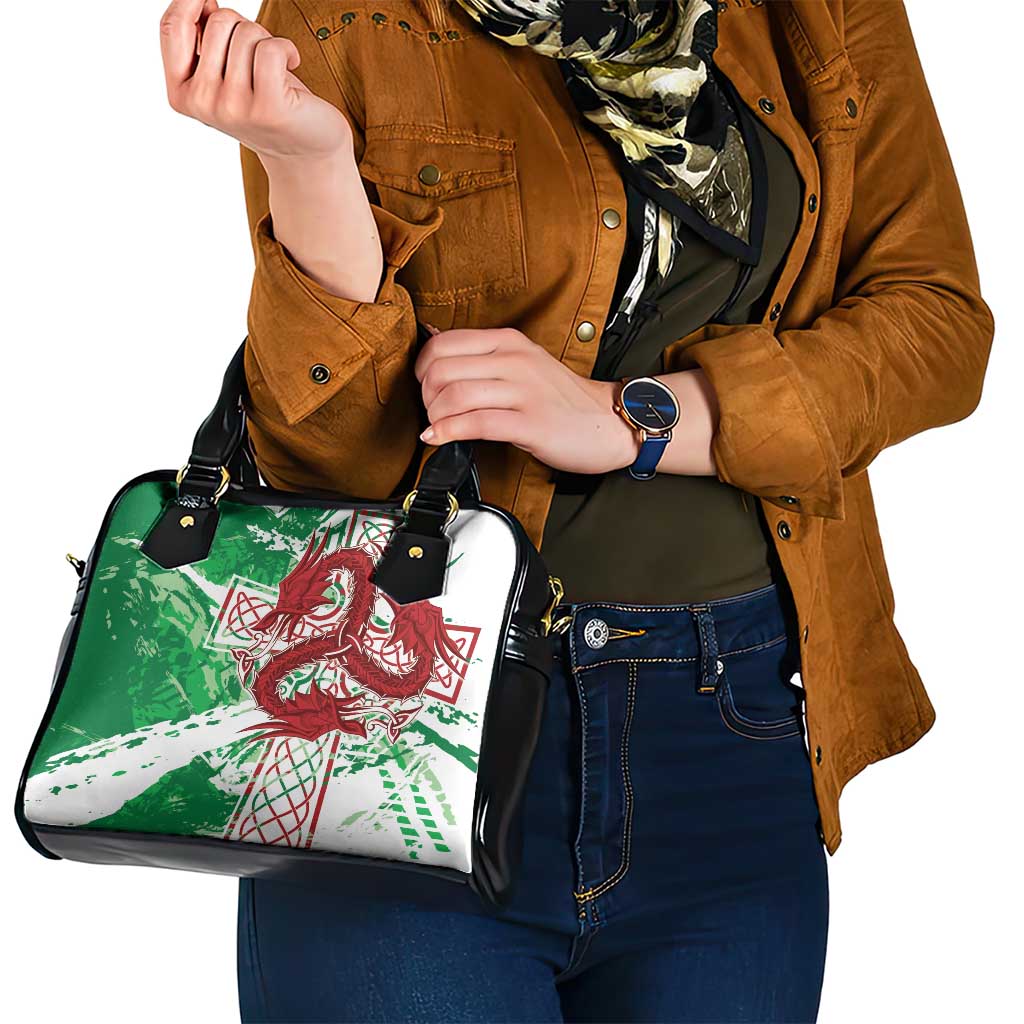 Wales Cymru Am Byth Shoulder Handbag Celtic Dragon Triskelion LT7