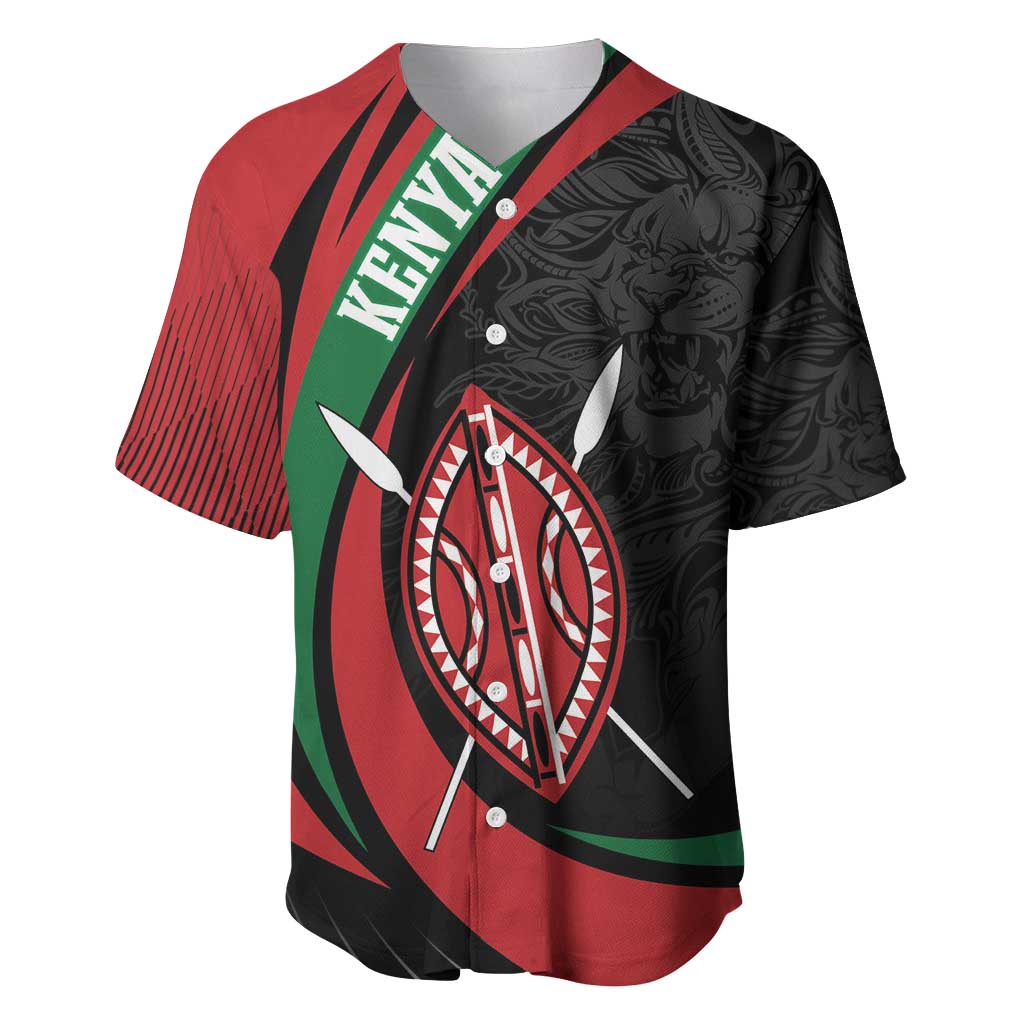 Kenya Personalized Baseball Jersey Mashujaa Day Lion Warrior LT7