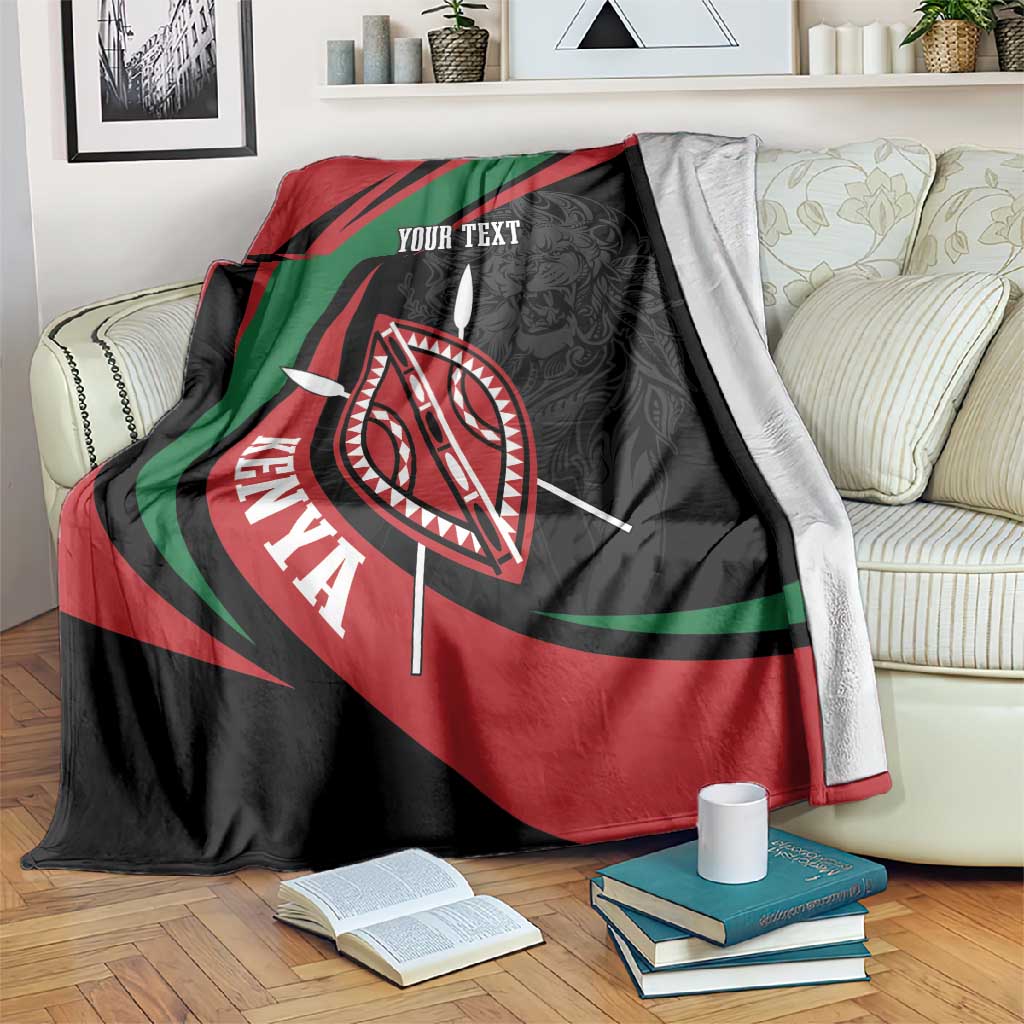 Kenya Personalized Blanket Mashujaa Day Lion Warrior LT7