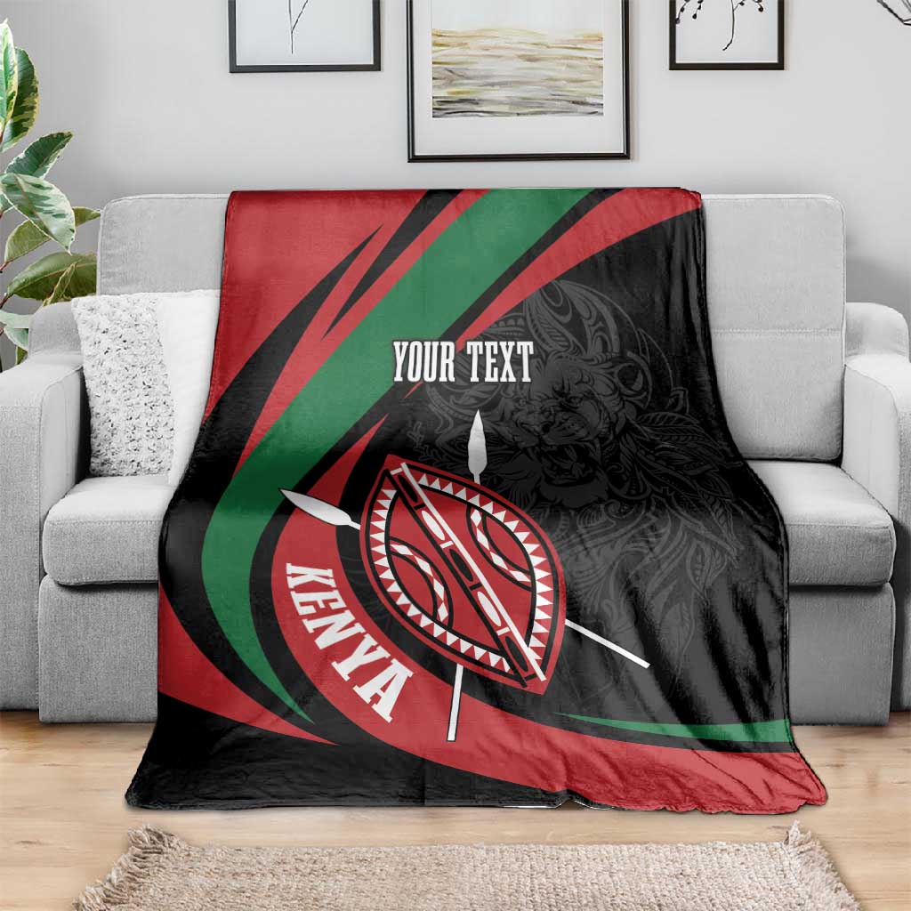Kenya Personalized Blanket Mashujaa Day Lion Warrior LT7