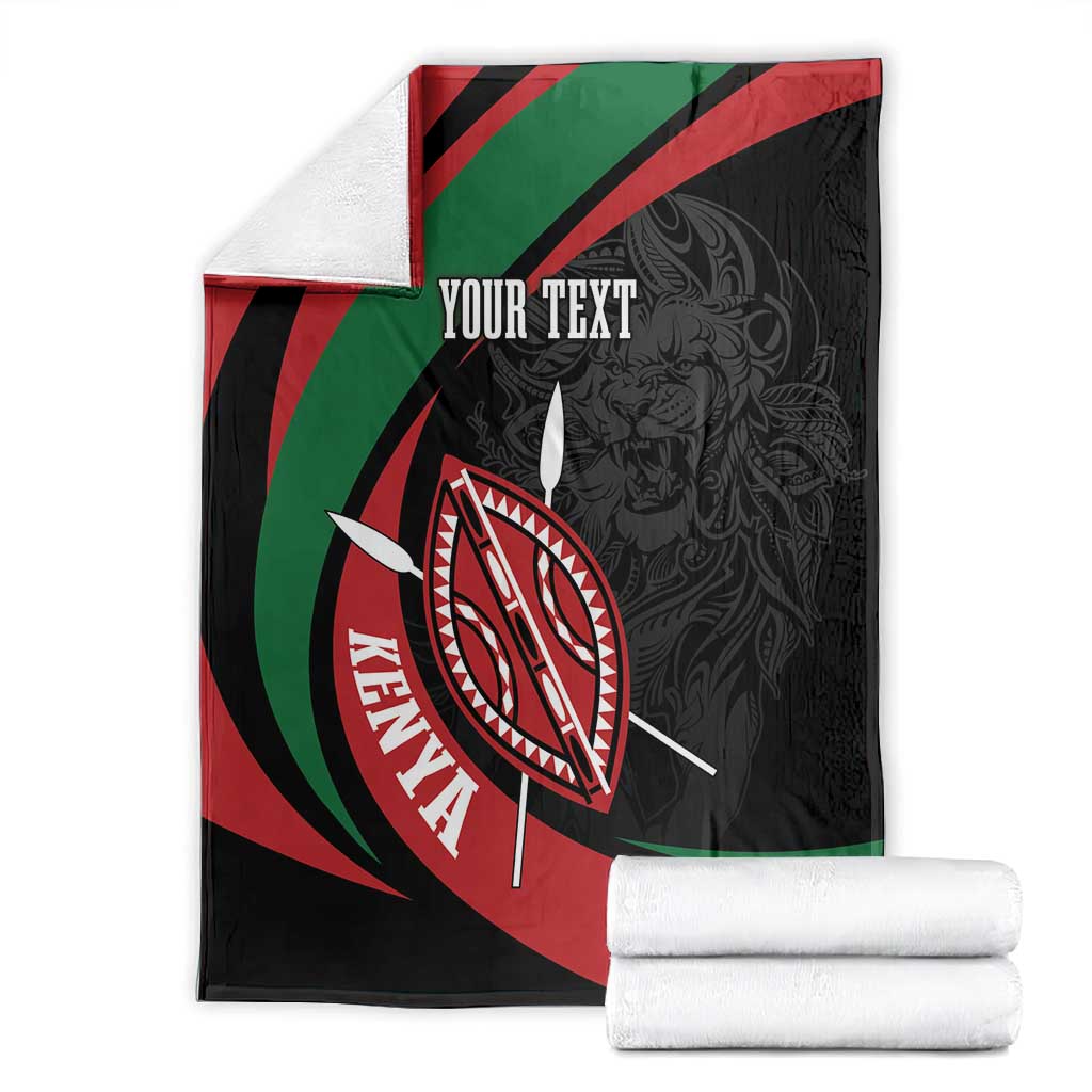 Kenya Personalized Blanket Mashujaa Day Lion Warrior LT7