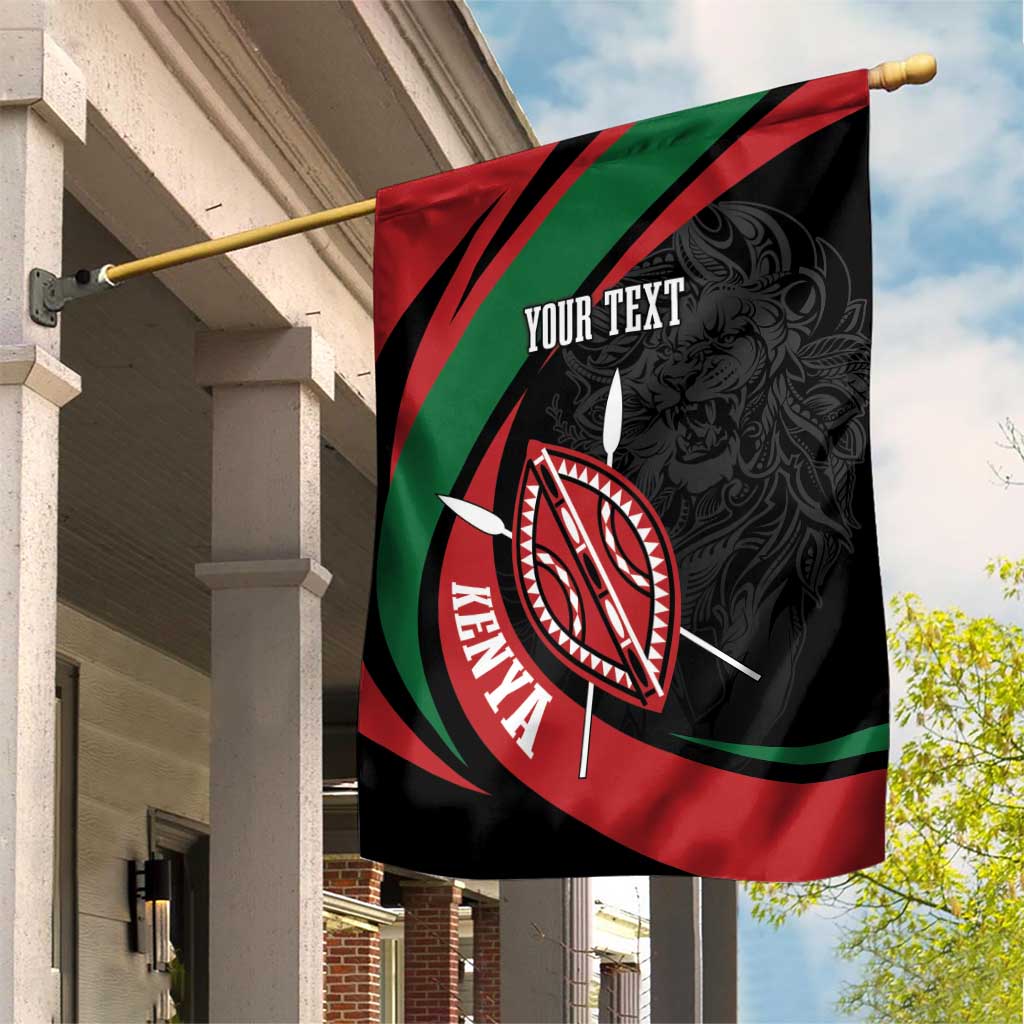 Kenya Personalized Garden Flag Mashujaa Day Lion Warrior LT7