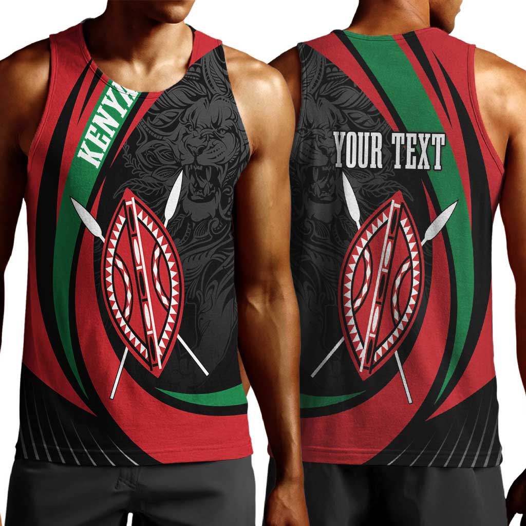 Kenya Personalized Men Tank Top Mashujaa Day Lion Warrior LT7