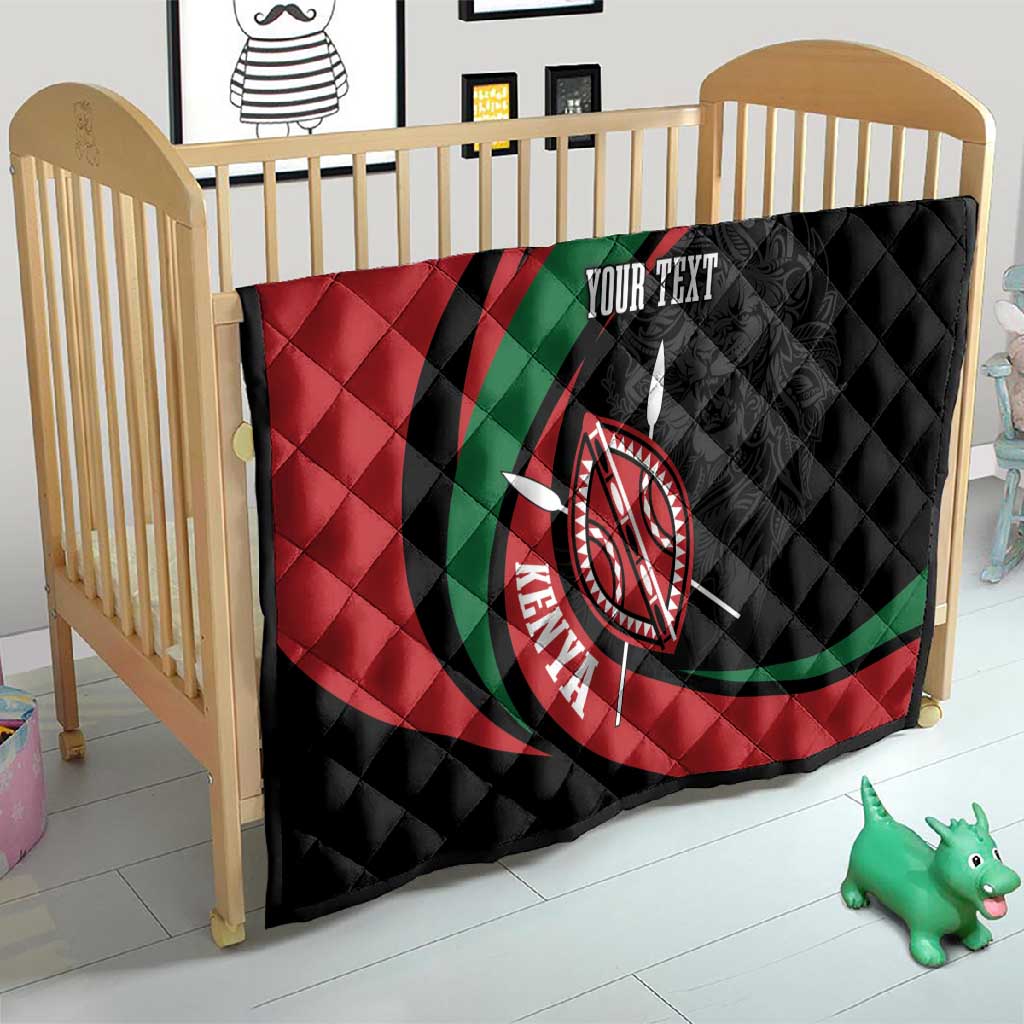 Kenya Personalized Quilt Mashujaa Day Lion Warrior LT7