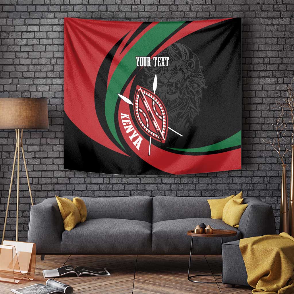 Kenya Personalized Tapestry Mashujaa Day Lion Warrior LT7