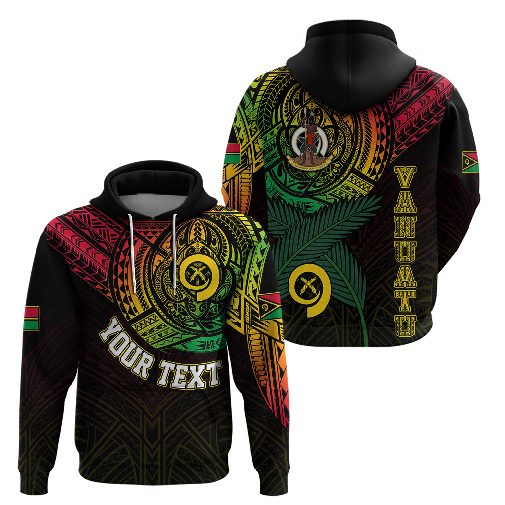 Custom Vanuatu Hoodie Turtle Chest Tattoo Flag Color LT7