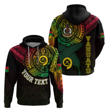 Custom Vanuatu Hoodie Turtle Chest Tattoo Flag Color LT7