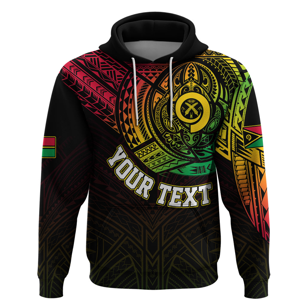 Custom Vanuatu Hoodie Turtle Chest Tattoo Flag Color LT7