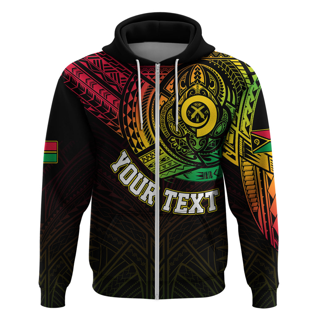 Custom Vanuatu Hoodie Turtle Chest Tattoo Flag Color LT7