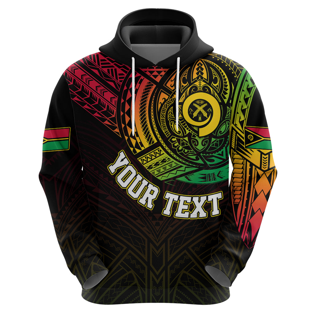 Custom Vanuatu Hoodie Turtle Chest Tattoo Flag Color LT7