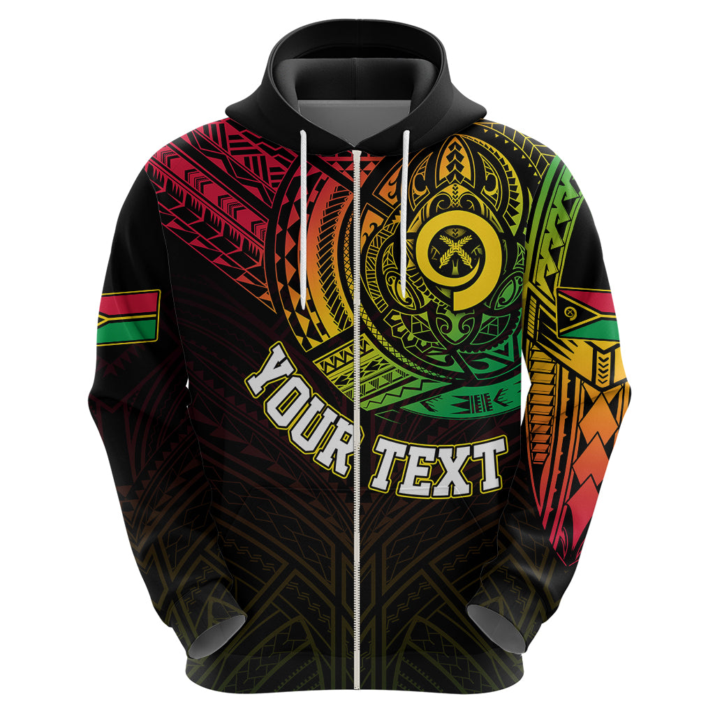 Custom Vanuatu Hoodie Turtle Chest Tattoo Flag Color LT7