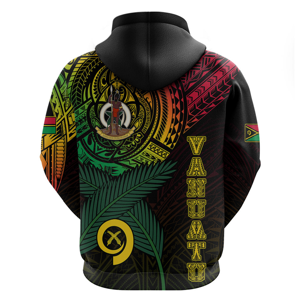 Custom Vanuatu Hoodie Turtle Chest Tattoo Flag Color LT7