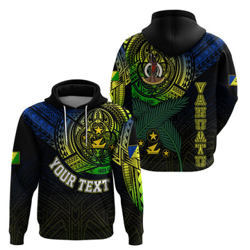 Custom Vanuatu Hoodie Turtle Chest Tattoo Flag Color - Malampa LT7