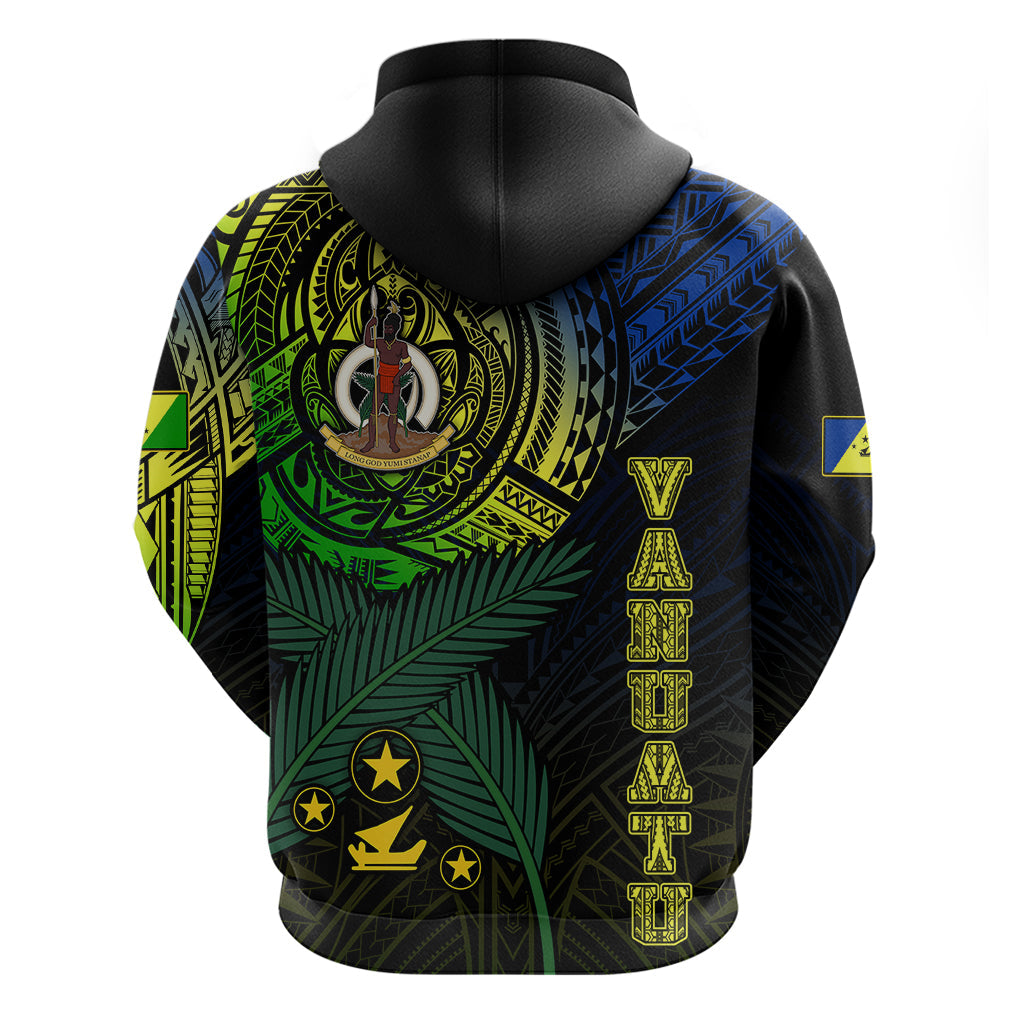 Custom Vanuatu Hoodie Turtle Chest Tattoo Flag Color - Malampa LT7
