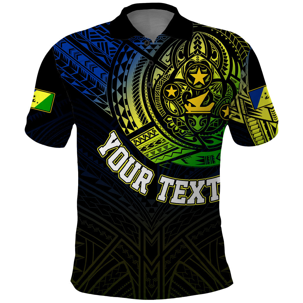 Custom Vanuatu Polo Shirt Turtle Chest Tattoo Flag Color Malampa LT7