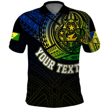 Custom Vanuatu Polo Shirt Turtle Chest Tattoo Flag Color Malampa LT7