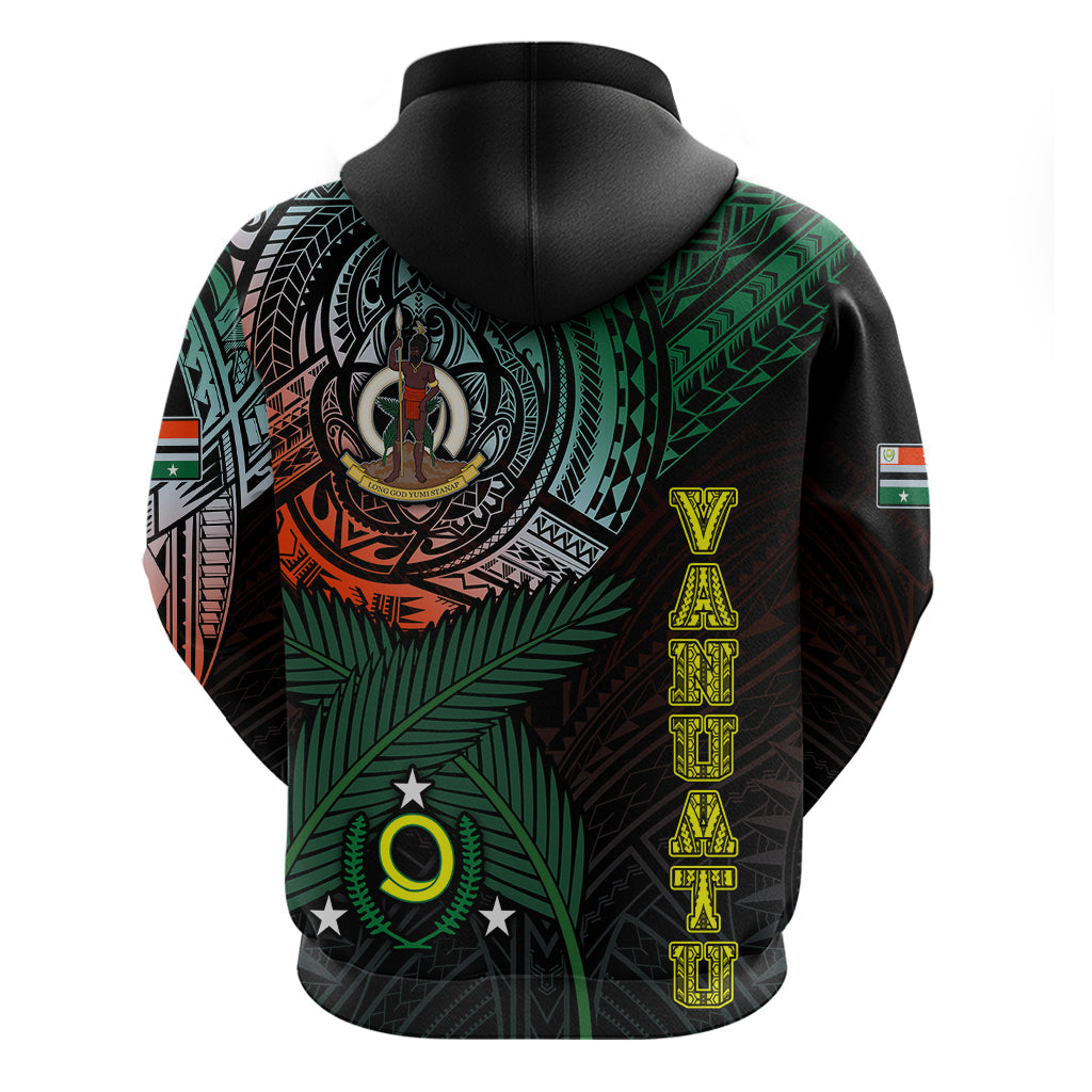 Custom Vanuatu Hoodie Turtle Chest Tattoo Flag Color - Penama LT7