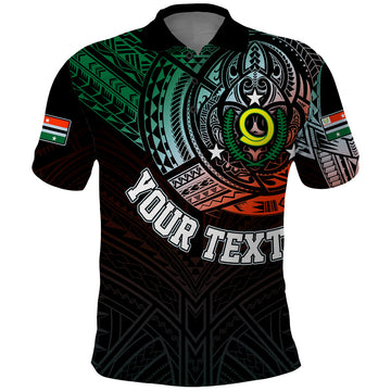 Custom Vanuatu Polo Shirt Turtle Chest Tattoo Flag Color Penama LT7