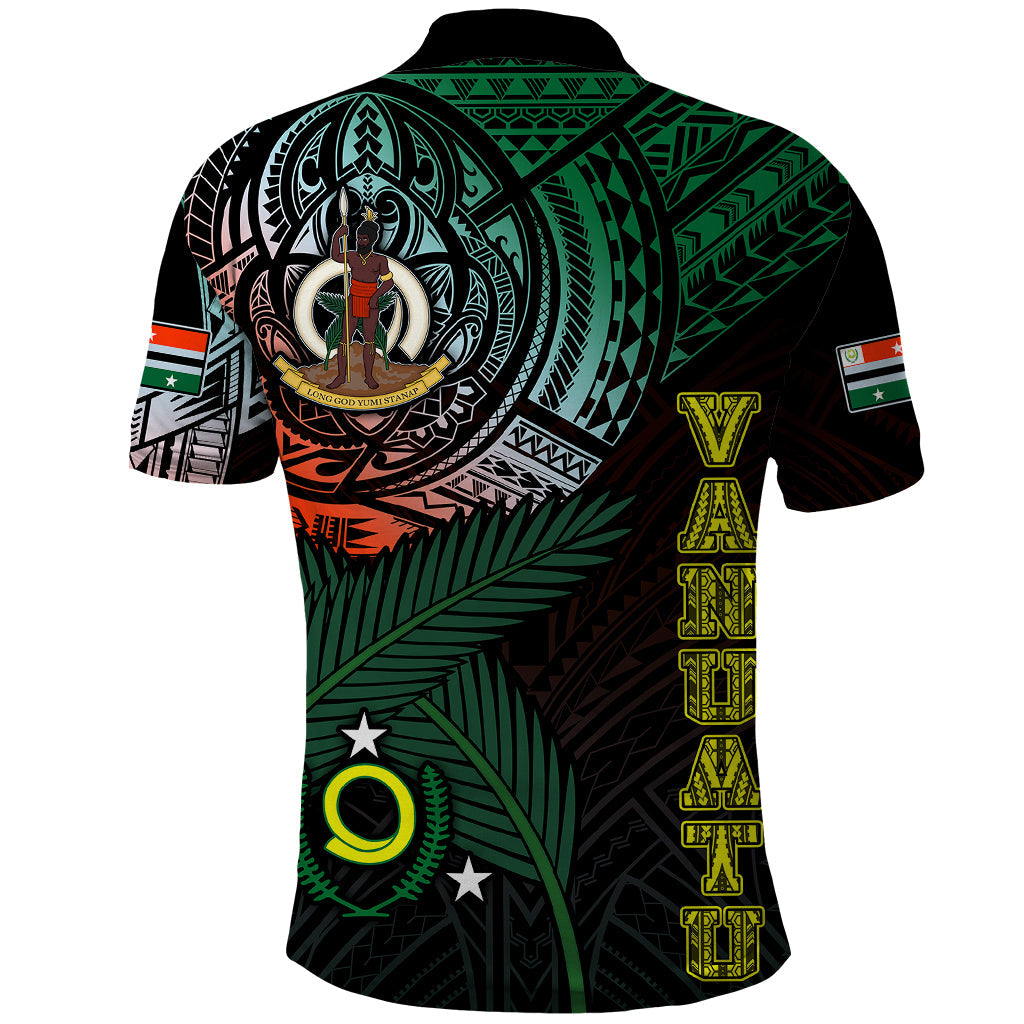 Custom Vanuatu Polo Shirt Turtle Chest Tattoo Flag Color Penama LT7