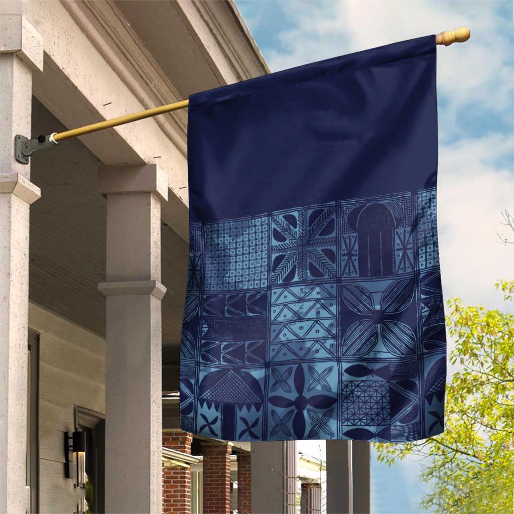 Yoruba Adire Eleko Patterns Garden Flag Indigo Vintage LT7