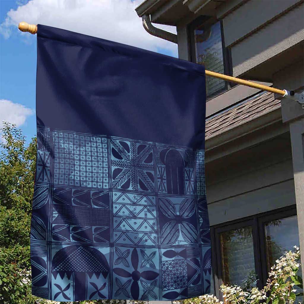 Yoruba Adire Eleko Patterns Garden Flag Indigo Vintage LT7