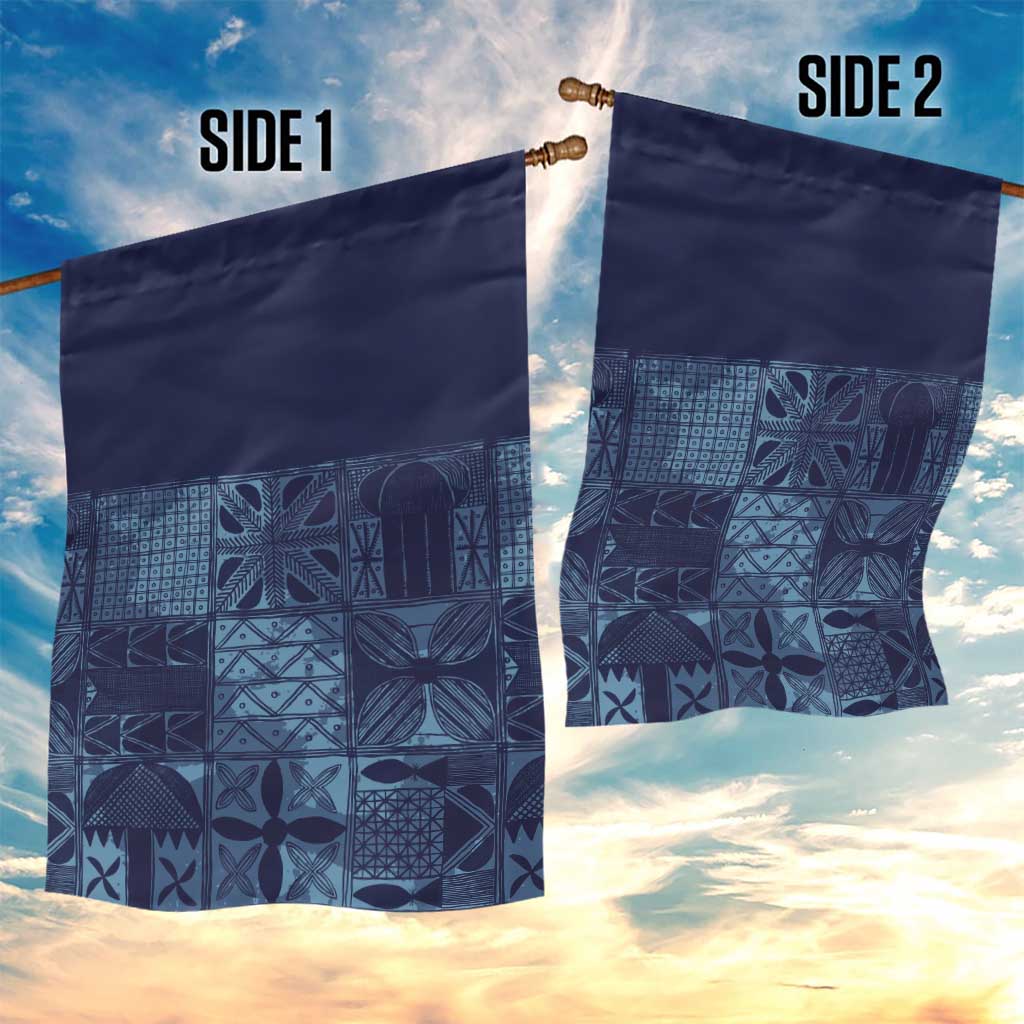 Yoruba Adire Eleko Patterns Garden Flag Indigo Vintage LT7