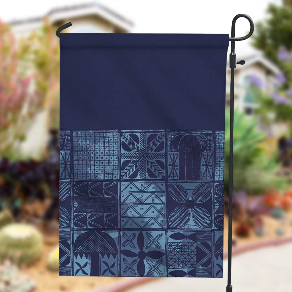 Yoruba Adire Eleko Patterns Garden Flag Indigo Vintage LT7