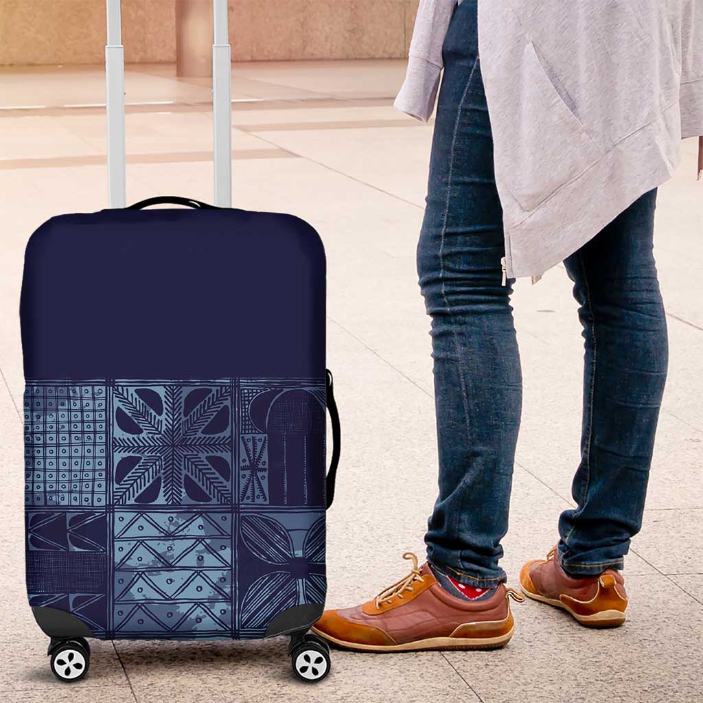Yoruba Adire Eleko Patterns Luggage Cover Indigo Vintage LT7