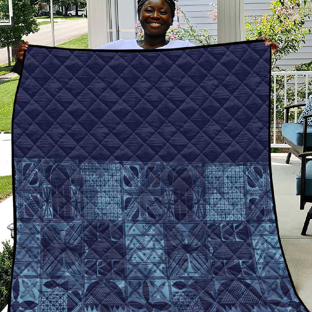 Yoruba Adire Eleko Patterns Quilt Indigo Vintage LT7