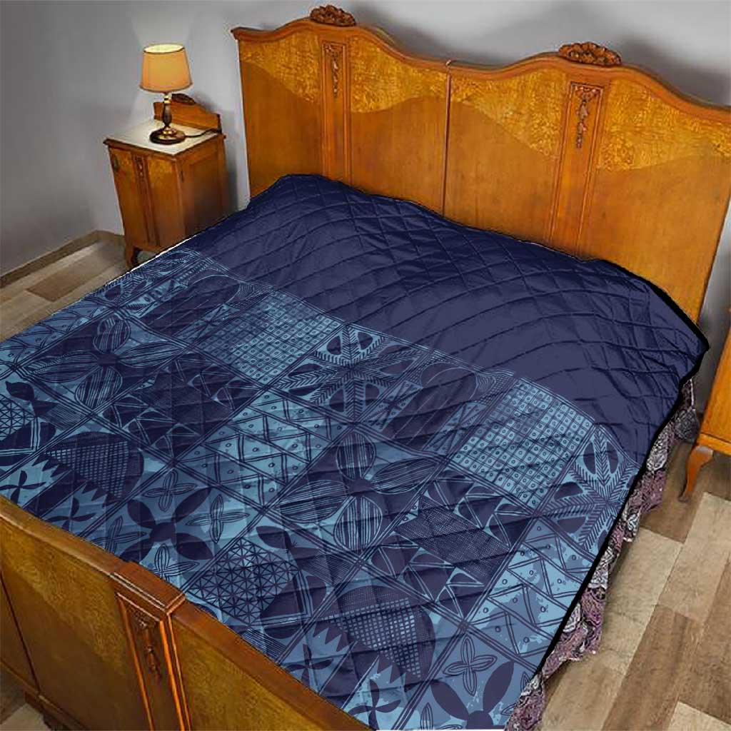 Yoruba Adire Eleko Patterns Quilt Indigo Vintage LT7