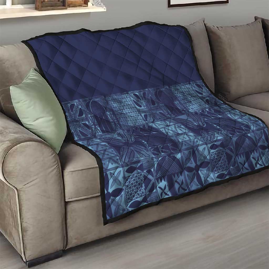 Yoruba Adire Eleko Patterns Quilt Indigo Vintage LT7