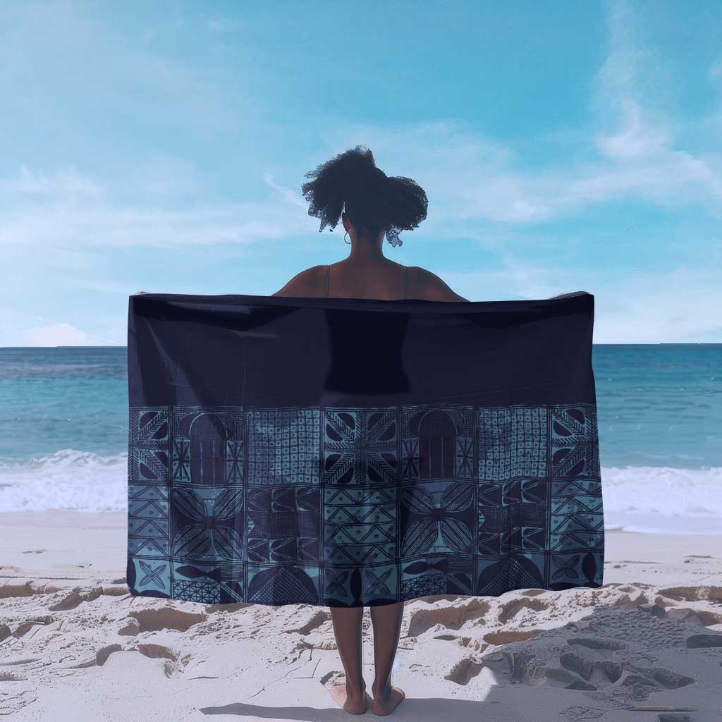 Yoruba Adire Eleko Patterns Sarong Indigo Vintage LT7