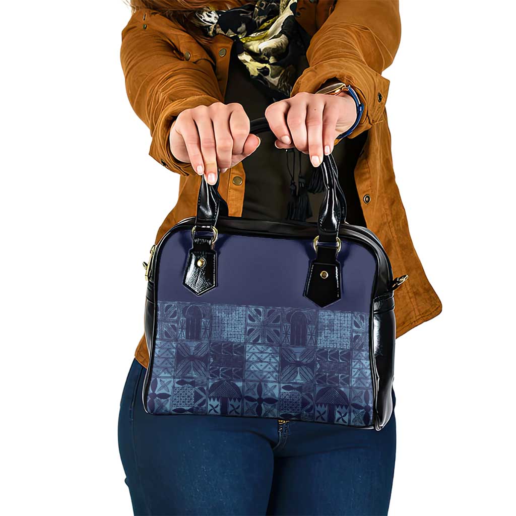 Yoruba Adire Eleko Patterns Shoulder Handbag Indigo Vintage LT7